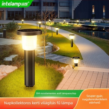 Napelemes gyeplámpa, kültéri vízálló, tájvilágítás kerthez és udvarhoz