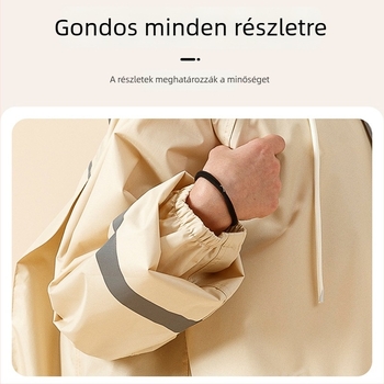 Gyerekeknek készült esőponcsó, vastagított és hosszabbított kivitel, teljes testvédő esőkabát, hely az iskolai táskának