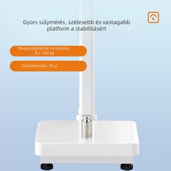 Bluetooth-képes magasság- és testsúlymérleg, újratölthető, hangos bejelentéssel, intelligens elektronikus mérleg