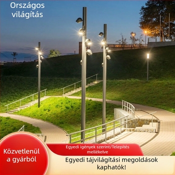 Szabadtéri LED tájvilágítás parkokhoz és udvarokhoz, IP65 vízálló, alumínium ház, nagy fényerő, vetítőfények