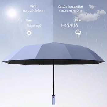 Kézi nyitású esernyő esőre és napra, nagy méretű, megerősített, UV-védelem, uniszex