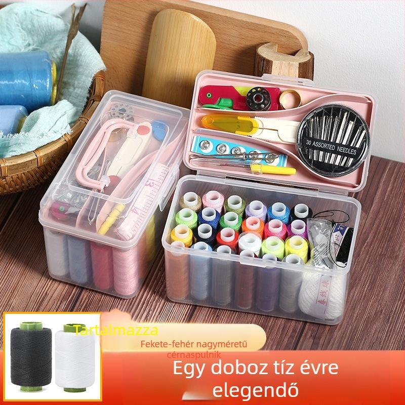 Háztartási varrókészlet kézi varráshoz, ideális a kollégiumi szobába, magas minőségű, praktikus, fejlett készlet