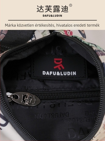 Dafurudi női Oxford anyagú hátizsák nyomott mintával, új modell, zöld, könnyű, nagy kapacitású utazáshoz