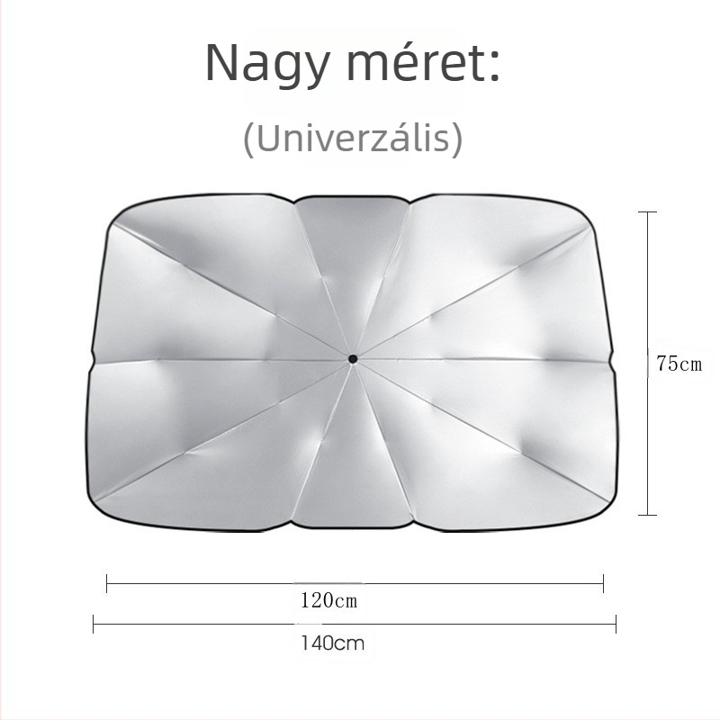 Autó napvédő, összecsukható szélvédővédő és hőszigetelés