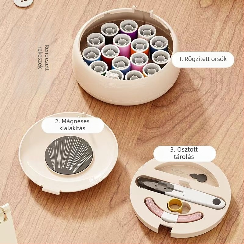 Mini mágneses tűtartó doboz – otthoni varrószett