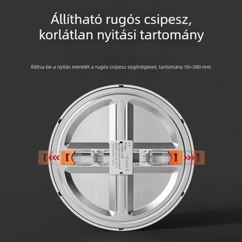 LED ultra vékony, állítható kivágású beépített kör alakú mennyezeti spotlámpa, otthoni folyosóhoz, antireflexiós fény