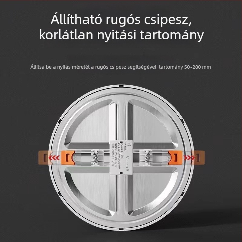 LED ultra vékony, állítható kivágású beépített kör alakú mennyezeti spotlámpa, otthoni folyosóhoz, antireflexiós fény
