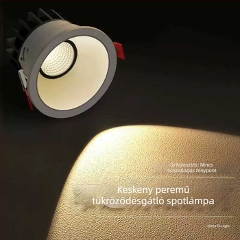 Beépített falmosó spot, anti‑reflexiós LED mennyezetfény rendkívül keskeny kerettel a nappaliba