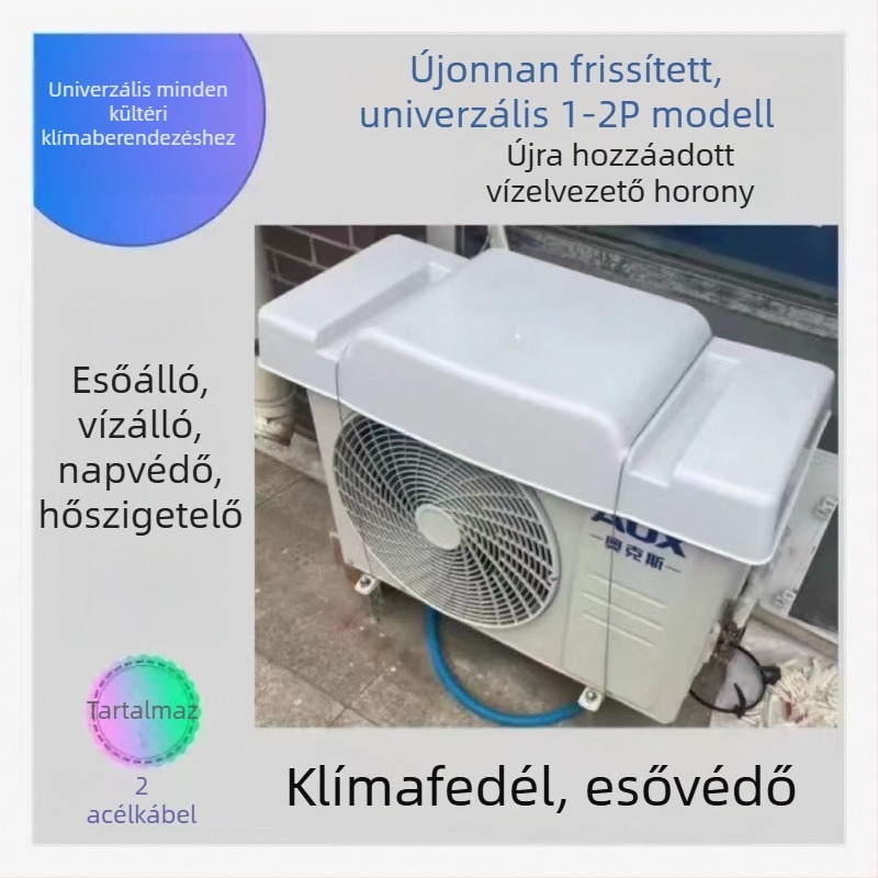 Kültéri klímaberendezés védőburkolat – esőálló, UV-védelem, szélálló, porvédő, megerősített 1-2P