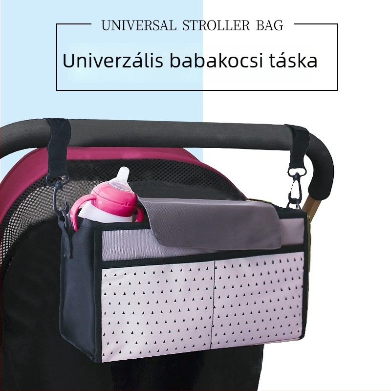 Babakocsihoz tervezett táska pelenkatárolóval, könnyű anya- és babatáska, nagy kapacitású