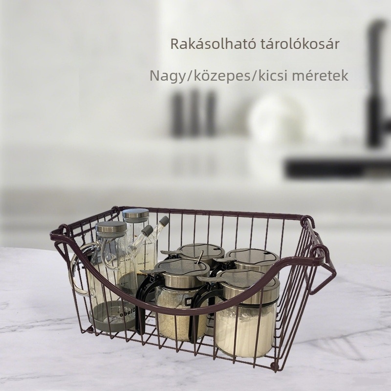 Padlón álló konyhai tárolóállvány, több rétegű kosár zöldségek és gyümölcsök számára, többfunkciós otthoni tároló