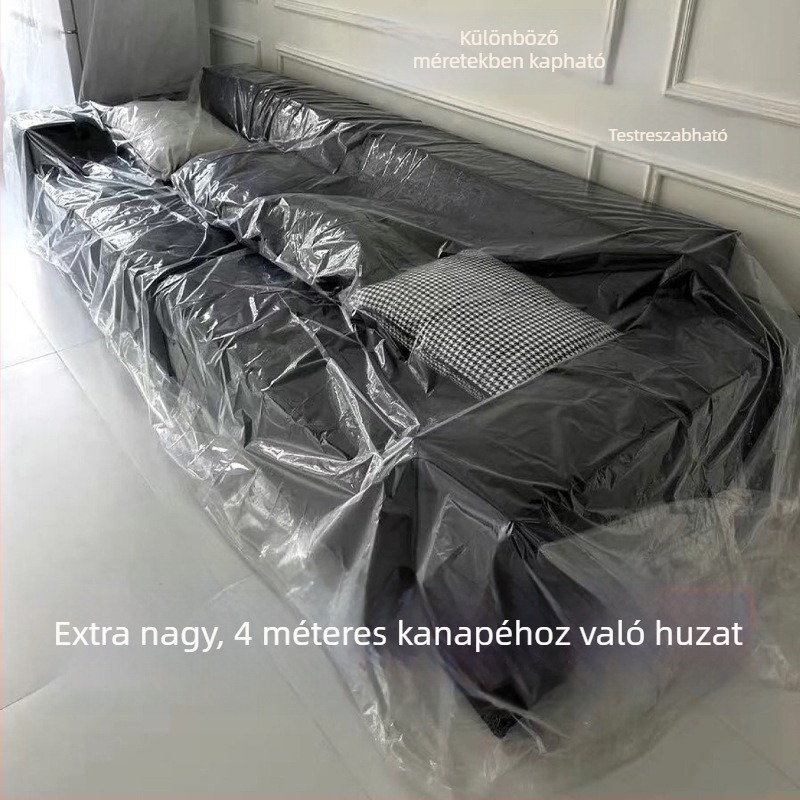 Extra nagy méretű egyszer használatos bútorvédő – átlátszó, vízálló műanyag fedél ágyhoz és kanapéhoz