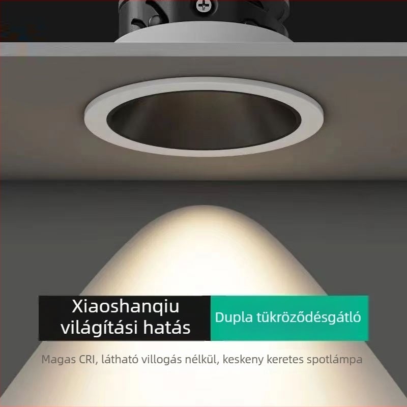 Beépített LED downlight anti‑glare funkcióval, nappalira, hengeres világítás és falmosó effekt