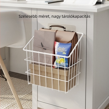 Az asztal alatti rendező: oldalsó dokumentum-szekrény és falra akasztható kosár fúrás nélkül