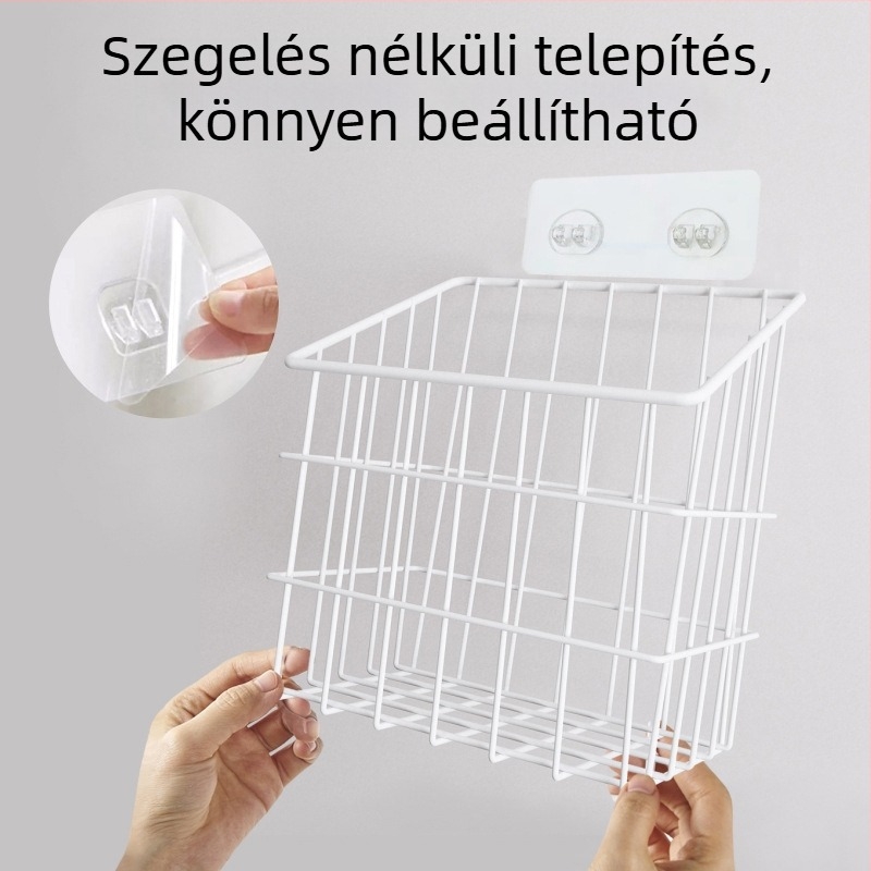 Az asztal alatti rendező: oldalsó dokumentum-szekrény és falra akasztható kosár fúrás nélkül
