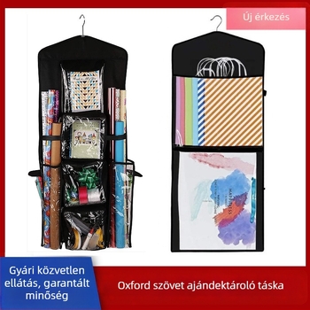 Ajtóhoz akasztható tároló táska kártyák, papírtekercsek, kozmetikumok, CD-k és magazinok számára – többfunkciós szervező