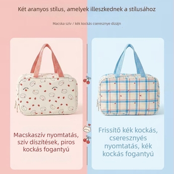 Nagy kapacitású sminktáska nőknek rekeszekkel, hordozható utazási kozmetikai és higiéniai szervező