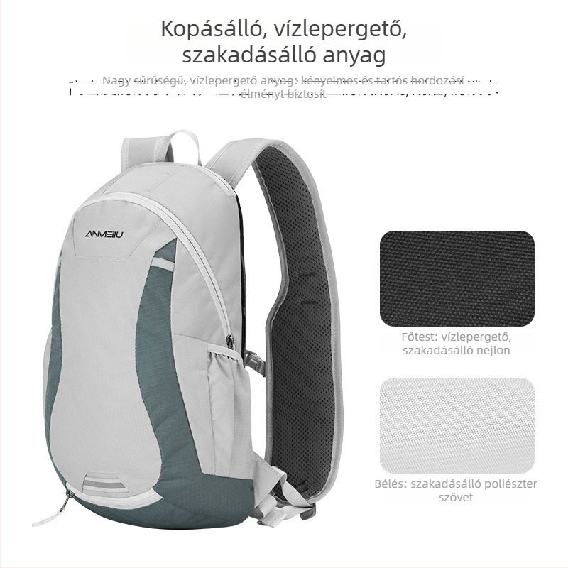 Nylon túrahátizsák légáteresztő hátsó panellel, 36–55 literes kapacitás, 9 hüvelykes laptophoz