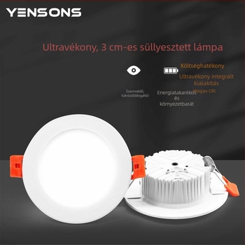Háromszínű dimmer LED beépített mennyezeti lámpa, beltéri, otthonokhoz, nappali világítás, luxus dizájn