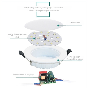 Háromszínű dimmer LED beépített mennyezeti lámpa, beltéri, otthonokhoz, nappali világítás, luxus dizájn