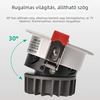 COB mély anti-glare beépített spotlámpa, magas CRI, mennyezeti világítás nappalira és folyosóra, falmosó fény