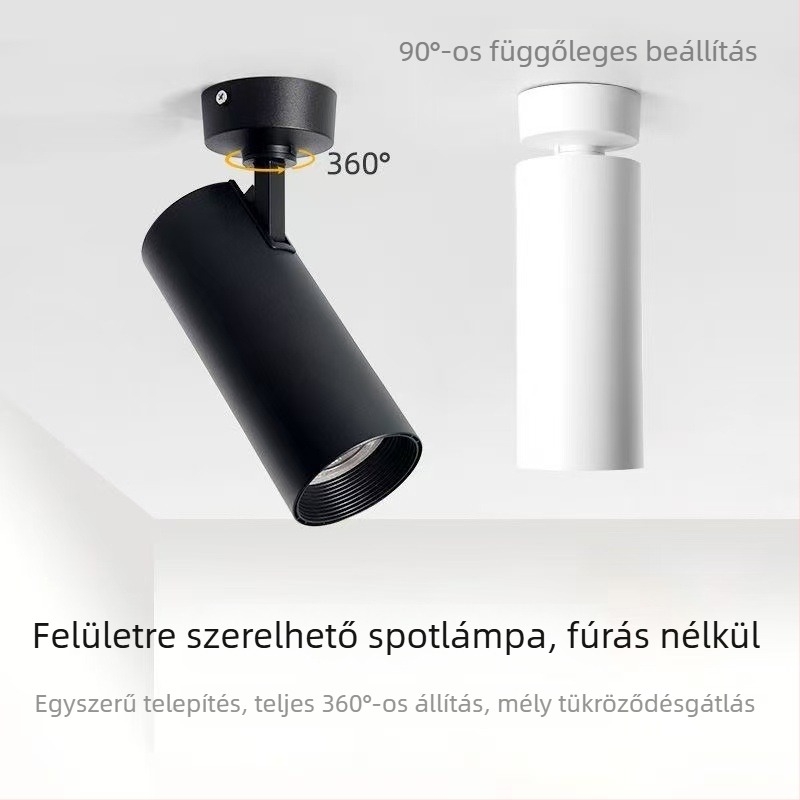 Felszínre szerelhető LED-spottok kereskedelmi háttérfalakhoz, COB-spottok állítható szögű mennyezettel, új modell ruházati boltok számára