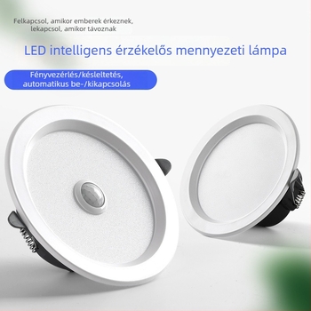 LED downlight hangvezérléssel, radaros és infravörös mozgásérzékelővel