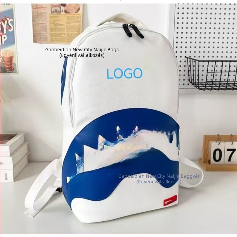 PU bőrtáska-hatású hátizsák, casual stílusban, nagy kapacitású 20–35 L, uniszex, iskola és utazás számára, 10 colos laptop befogadására, rajzfilm mintázat, nylon bélés, légrugós vállpántok, 2025 tavasz