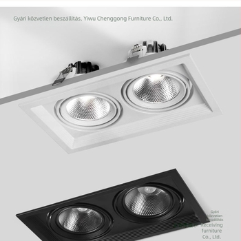 LED beépített mennyezeti downlight egy-/két-/háromfejű, téglalap alakú rács, nappali világítótest, új modell