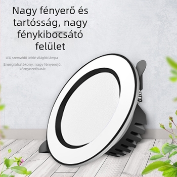 LED mennyezeti downlight magas fényerővel és villogásmentes működéssel nappalira és folyosóra, beépített kivitel
