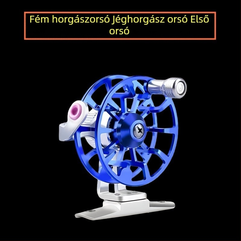 Teljesen fémből készült horgászorsó damillal és spool-lal, fly fishinghez, jéghorgászathoz és spinninghez