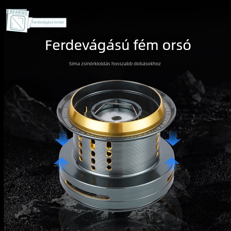 Chen Sheng horgászorsó, teljesen fémből, 10000-es méret, hézagmentes kialakítás, hosszú dobás tengeri horgásatra