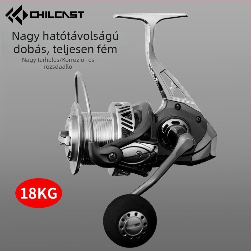 Chen Sheng horgászorsó, teljesen fémből, 10000-es méret, hézagmentes kialakítás, hosszú dobás tengeri horgásatra