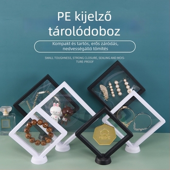 Hordozható ékszerdoboz bemutatóval és fóliás csomagolással fülbevalókhoz