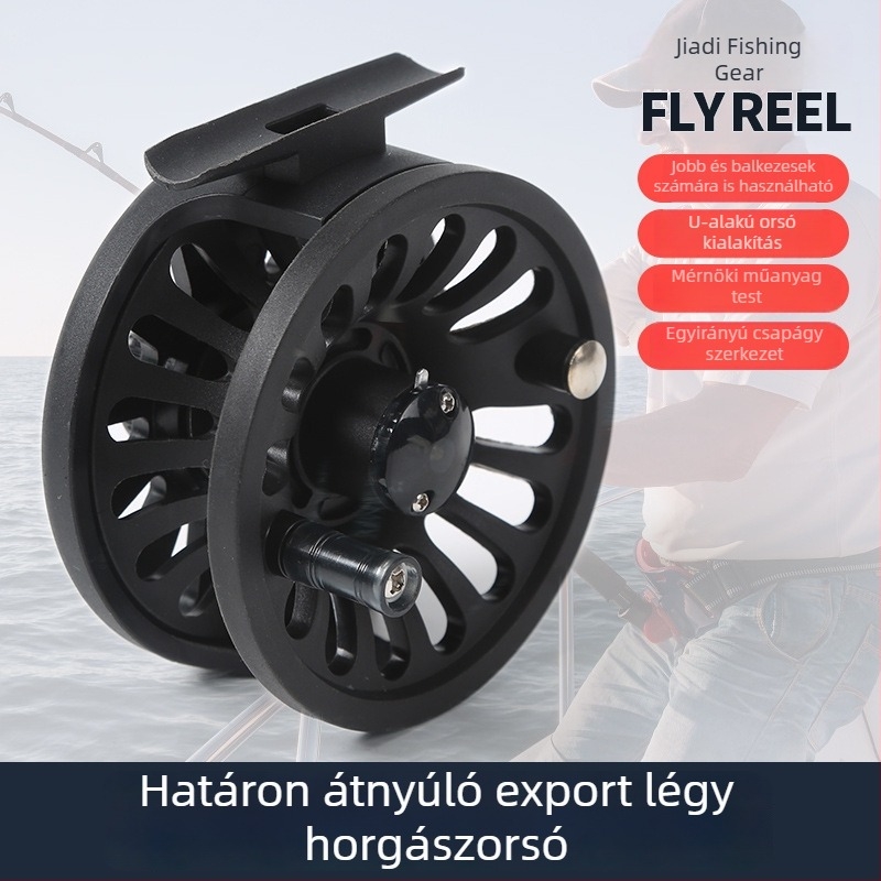 Műanyag fly fishing orsó, előre hajtású, jég- és tengeri horgászatra