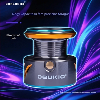 DEUKIO teljesen fémből készült kaméleon spinning orsó