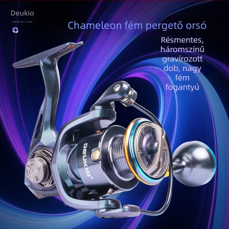 DEUKIO teljesen fémből készült kaméleon spinning orsó