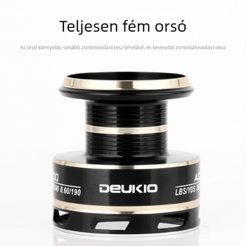DEUKIO Fun horgászorsó, teljes fém testtel és zsinórtároló orsóval