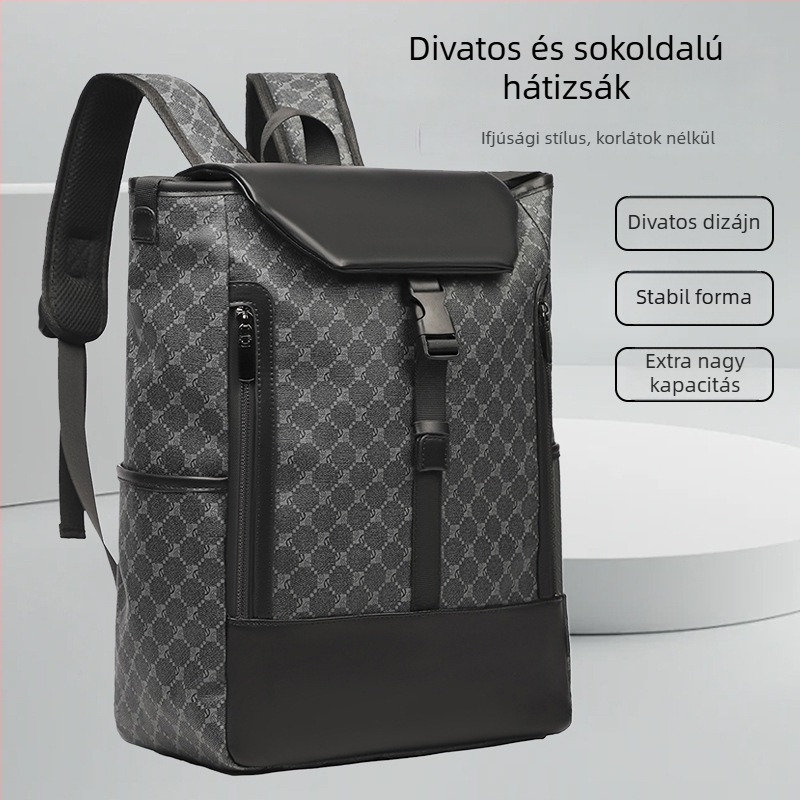 Uniszex hátizsák szintetikus nubuk bőrből üzleti utazásokhoz, nagy kapacitású 36–55 L, 15 hüvelykes laptophoz