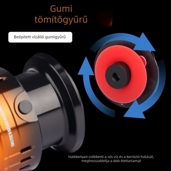 Gradient színű teljes fém spinningorsó tengeri horgászathoz