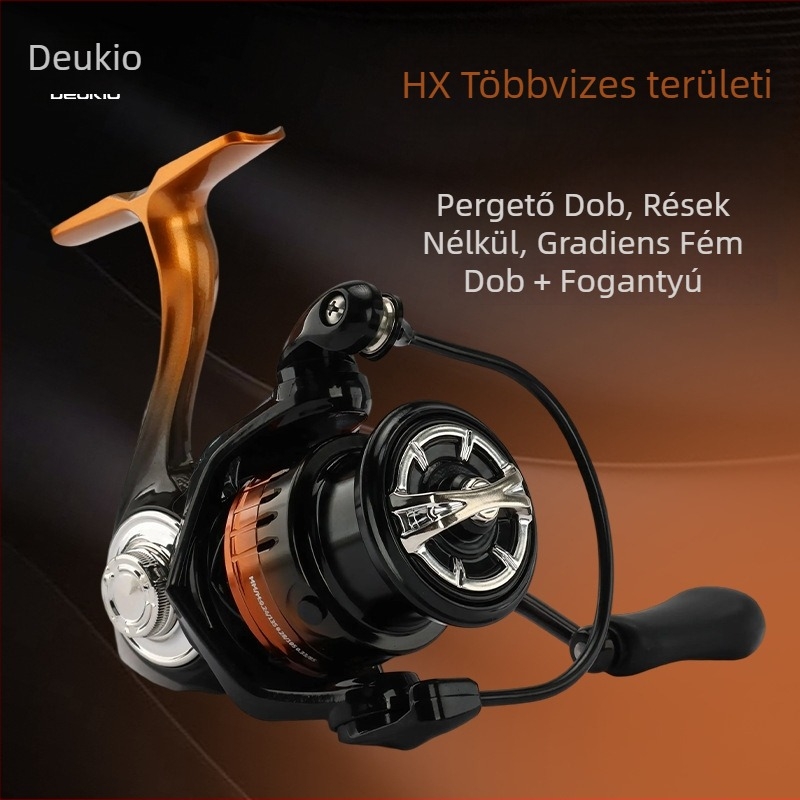 Gradient színű teljes fém spinningorsó tengeri horgászathoz