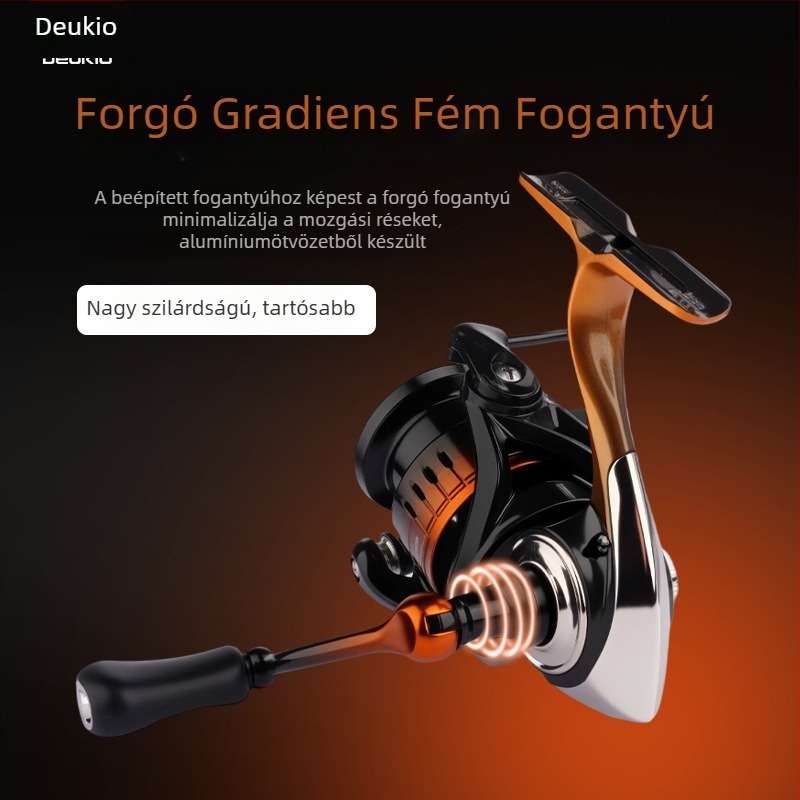 Gradient színű teljes fém spinningorsó tengeri horgászathoz