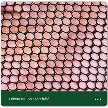 Fekete nylon horgászháló alumínium ötvözetű kerettel, kis szemű háló patakmenti horgászatra, hordozható deréköv fogantyúval