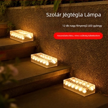Napenergia által működtetett jégkocka alakú lámpák, téglalap alakú padlóburkolat világítás, kertészeti lépcsőfok világítás, LED föld alatti világítás, kültéri vízálló