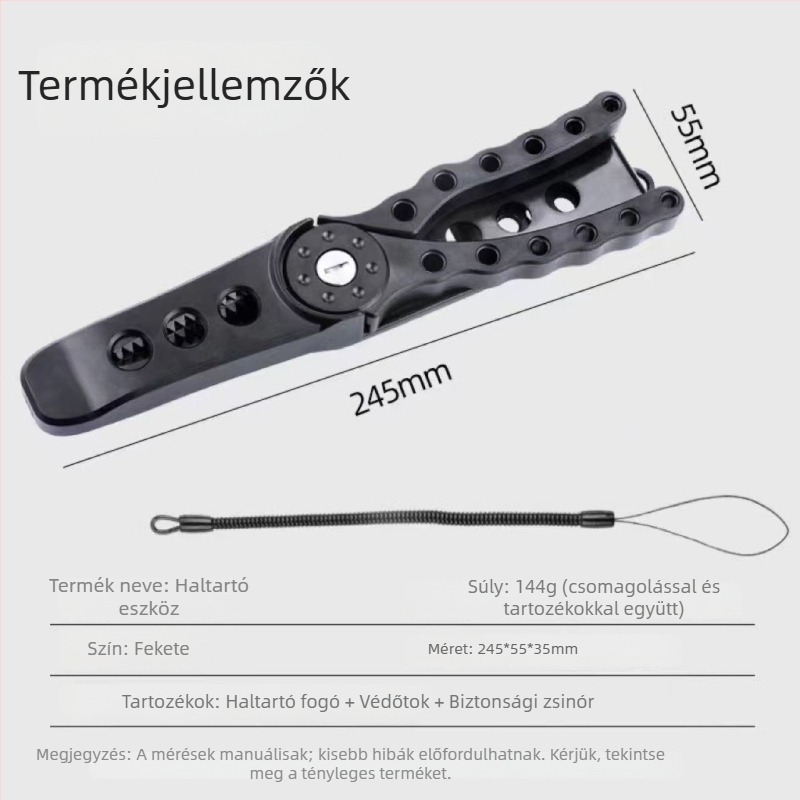 Többfunkciós horgászati eszköz csalihorgászatra: nagy halcsipesz, hordozható csali-klipsz, horgászfelszerelés