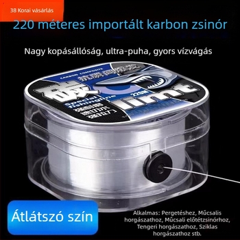 Lágy szénszálas damil tengeri horgászathoz, nylon fő damil és előke
