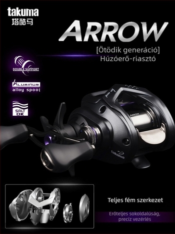 Takuma Arrow Arno 8-s sebességű, teljesen fémből készült spinning orsó