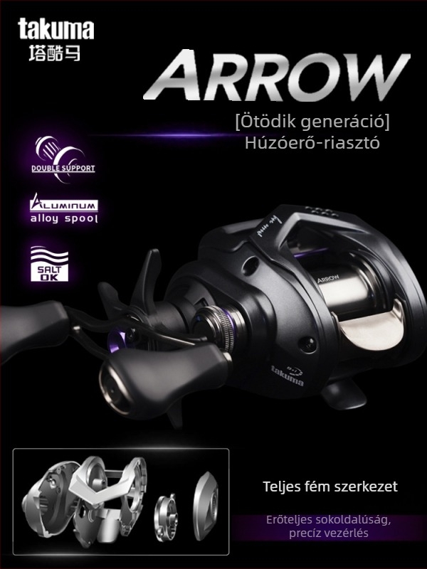 Takuma Arrow Arno 8-s sebességű, teljesen fémből készült spinning orsó