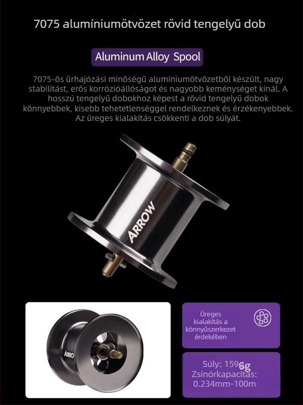 Takuma Arrow Arno 8-s sebességű, teljesen fémből készült spinning orsó