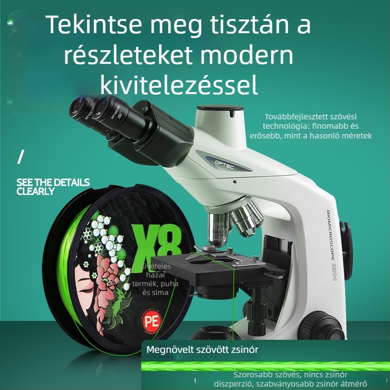 PE horgász fő damil, 12-szálas, 8-szálas, sima hosszú dobásokhoz, fekete